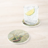 ビンセント・ヴァンゴッホ-魚釣りボートのビーチ コースター (側面)