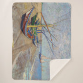 ビンセント・ヴァンゴッホ-魚釣りボートのビーチ シェルパブランケット (正面)