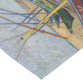 ビンセント・ヴァンゴッホ-魚釣りボートのビーチ ショートテーブルランナー (コーナー)