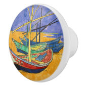 ビンセント・ヴァンゴッホ-魚釣りボートのビーチ セラミックノブ (右)