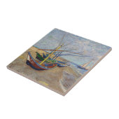 ビンセント・ヴァンゴッホ-魚釣りボートのビーチ タイル (側面)