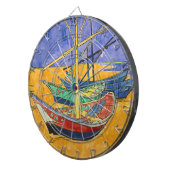 ビンセント・ヴァンゴッホ-魚釣りボートのビーチ ダーツボード (正面右)