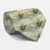 ビンセント・ヴァンゴッホ-魚釣りボートのビーチ ネクタイ (ロール)