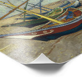 ビンセント・ヴァンゴッホ-魚釣りボートのビーチ フォトプリント            (角)