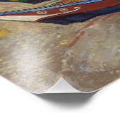 ビンセント・ヴァンゴッホ-魚釣りボートのビーチ フォトプリント            (角)