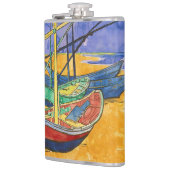 ビンセント・ヴァンゴッホ-魚釣りボートのビーチ フラスク (左)