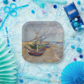 ビンセント・ヴァンゴッホ-魚釣りボートのビーチ ペーパープレート (パーティー)