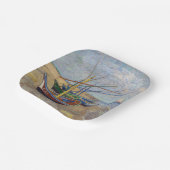 ビンセント・ヴァンゴッホ-魚釣りボートのビーチ ペーパープレート (傾斜あり)