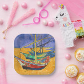 ビンセント・ヴァンゴッホ-魚釣りボートのビーチ ペーパープレート (パーティー)