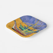 ビンセント・ヴァンゴッホ-魚釣りボートのビーチ ペーパープレート (傾斜あり)