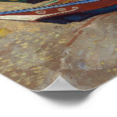 ビンセント・ヴァンゴッホ-魚釣りボートのビーチ ポスター (角)