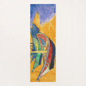 ビンセント・ヴァンゴッホ-魚釣りボートのビーチ ヨガマット (裏面)