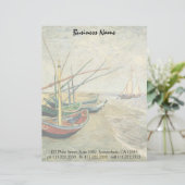 ビンセント・ヴァンゴッホ-魚釣りボートのビーチ レターヘッド (スタンド正面)