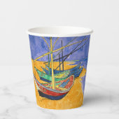 ビンセント・ヴァンゴッホ-魚釣りボートのビーチ 紙コップ (裏面)