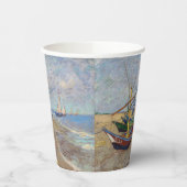 ビンセント・ヴァンゴッホ-魚釣りボートのビーチ 紙コップ (左)