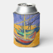 ビンセント・ヴァンゴッホ-魚釣りボートのビーチ 缶クーラー (缶裏面)