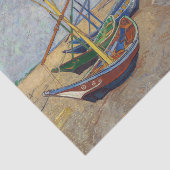 ビンセント・ヴァンゴッホ-魚釣りボートのビーチ 薄葉紙 (詳細)