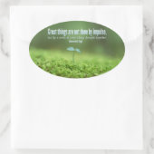 ビンセント・ヴァン感動的ゴッホ引用文素晴らし事物 楕円形シール (バッグ)