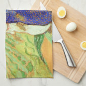 ビンセント・ヴァン・ゴッホによって畑を横切る2人の女性 キッチンタオル (四つ折り)