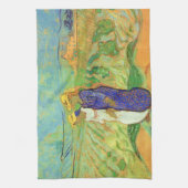 ビンセント・ヴァン・ゴッホによって畑を横切る2人の女性 キッチンタオル (縦)