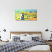 ビンセント・ヴァン・ゴッホによって畑を横切る2人の女性 キャンバスプリント (インサイチュ (寝室))