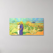 ビンセント・ヴァン・ゴッホによって畑を横切る2人の女性 キャンバスプリント (正面)