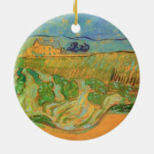 ビンセント・ヴァン・ゴッホによって畑を横切る2人の女性 セラミックオーナメント (裏面)
