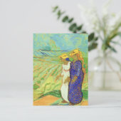 ビンセント・ヴァン・ゴッホによって畑を横切る2人の女性 ポストカード (スタンド正面)