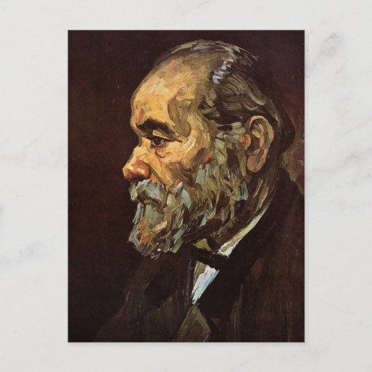 ビンセント・ヴァン・ゴッホによるひげの老人ポートレート ポストカード (正面)
