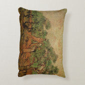 ビンセント・ヴァン・ゴッホによるオリーブピッキング アクセントクッション (裏面(縦))