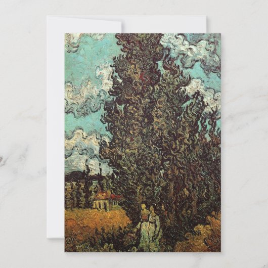 ビンセント・ヴァン・ゴッホによるサイプレスと女性2人 (正面)