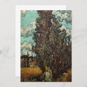 ビンセント・ヴァン・ゴッホによるサイプレスと女性2人 (正面/裏面)