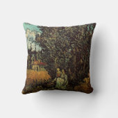 ビンセント・ヴァン・ゴッホによるサイプレスと女性2人 クッション (裏面)