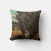 ビンセント・ヴァン・ゴッホによるサイプレスと女性2人 クッション (正面)