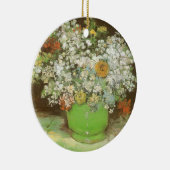 ビンセント・ヴァン・ゴッホによるジニアスと花の花瓶 セラミックオーナメント (右)