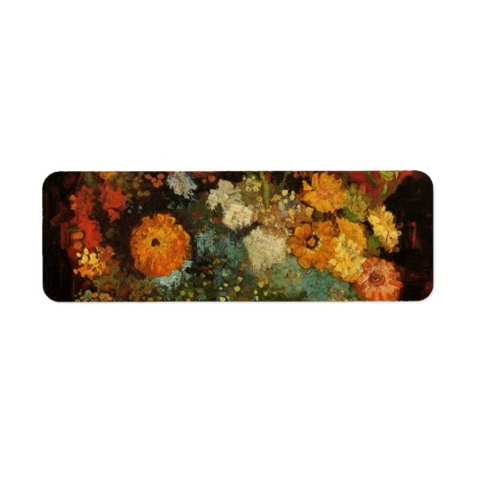 ビンセント・ヴァン・ゴッホによるジニアスの静物花器 ラベル (正面)