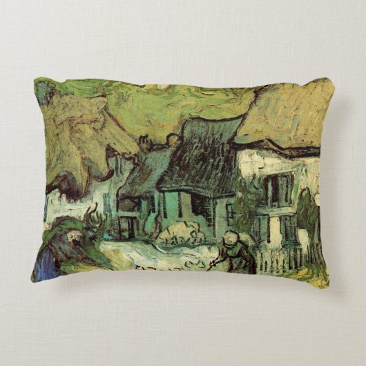 ビンセント・ヴァン・ゴッホによるジョルガスの茅葺きコテージ アクセントクッション (裏面)