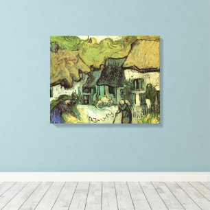 ビンセント・ヴァン・ゴッホによるジョルガスの茅葺きコテージ キャンバスプリント