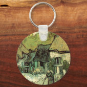 ビンセント・ヴァン・ゴッホによるジョルガスの茅葺きコテージ キーホルダー (正面)