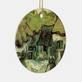ビンセント・ヴァン・ゴッホによるジョルガスの茅葺きコテージ セラミックオーナメント (右)