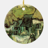 ビンセント・ヴァン・ゴッホによるジョルガスの茅葺きコテージ セラミックオーナメント (裏面)