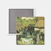 ビンセント・ヴァン・ゴッホによるジョルガスの茅葺きコテージ マグネット (正面/裏面)