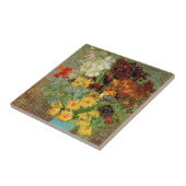 ビンセント・ヴァン・ゴッホによるデイジーとアネモネスの花瓶 タイル (側面)