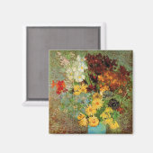 ビンセント・ヴァン・ゴッホによるデイジーとアネモネスの花瓶 マグネット (正面/裏面)