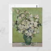 ビンセント・ヴァン・ゴッホによるバラの花瓶 ポストカード (正面/裏面)