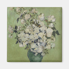 ビンセント・ヴァン・ゴッホによるバラの花瓶 マグネット