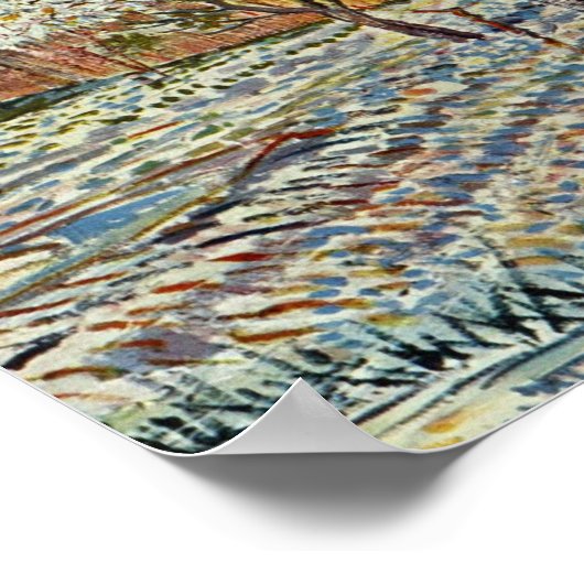 ビンセント・ヴァン・ゴッホによるヒノキ付き果樹園 ポスター (角)