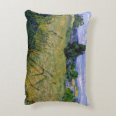 ビンセント・ヴァン・ゴッホによるヒノキ付き緑の小麦畑 アクセントクッション (裏面(縦))