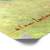 ビンセント・ヴァン・ゴッホによるピサロへのリンゴのバスケット ポスター (角)