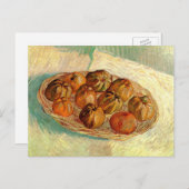 ビンセント・ヴァン・ゴッホによるピサロへのリンゴのバスケット ポストカード (正面/裏面)